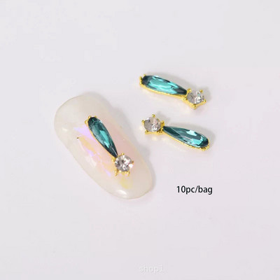 3D nail art privjesci srebrni križ u obliku deko metalni privjesci kristalni dijamant za akril gel nokte Alat za ukrašavanje manikure