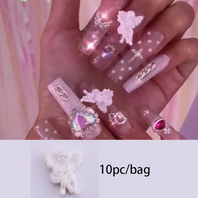 3D nail art privjesci srebrni križ u obliku deko metalni privjesci kristalni dijamant za akril gel nokte Alat za ukrašavanje manikure