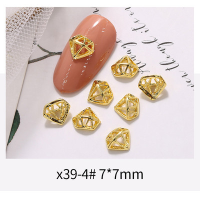 3D nail art privjesci srebrni križ u obliku deko metalni privjesci kristalni dijamant za akril gel nokte Alat za ukrašavanje manikure