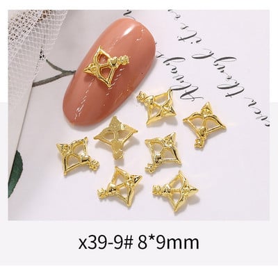 3D nail art privjesci srebrni križ u obliku deko metalni privjesci kristalni dijamant za akril gel nokte Alat za ukrašavanje manikure