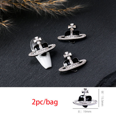 3D nail art privjesci srebrni križ u obliku deko metalni privjesci kristalni dijamant za akril gel nokte Alat za ukrašavanje manikure