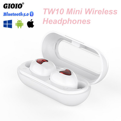 TW10 TWS Mini Bluetooth безжични слушалки Геймърски слушалки Спортни слушалки за Iphone Samsung Oppo Huawei Xiaomi музикални слушалки