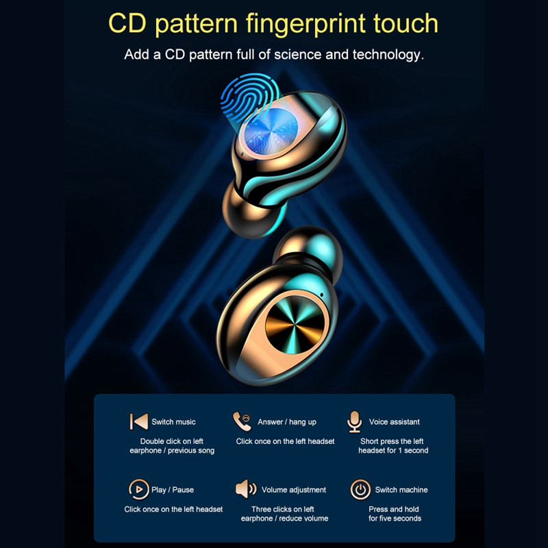 F9-10 TWS Ασύρματα ακουστικά Αδιάβροχα 9D Στερεοφωνικά Αθλητικά Ακουστικά Μείωσης Θορύβου για Ακουστικά Bluetooth Iphone Xiaomi Huawei Oppo