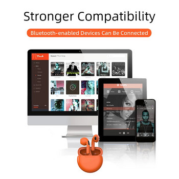 Mini Pro 6 Безжични слушалки Bluetooth слушалки Музикални Водоустойчиви слушалки Спортни слушалки За OPPO Слушалки Xiaomi TWS Macaron