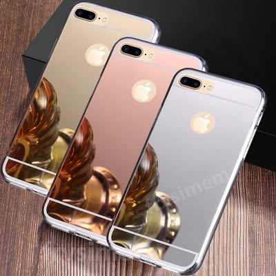 Огледален калъф с покритие за iphone 13 11 12 mini Pro Max 5 5s SE old 6 6s 8 7 Plus XR X XS Max 10 Soft Glitter Bling Cover