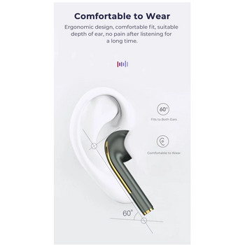J18 TWS Безжични слушалки Bluetooth Водоустойчив IPX5 HIFI-Sound музикални слушалки за Iphone Huawei Samsung Xiaomi Спортни слушалки