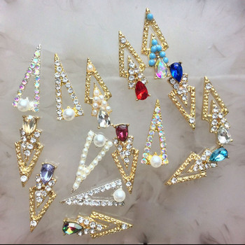 Нови 10 бр./лот 3D флаш диамант Декорация за нокти луксозни нокти кристали Аксесоари кристал от най-високо ниво Маникюр Талисмани
