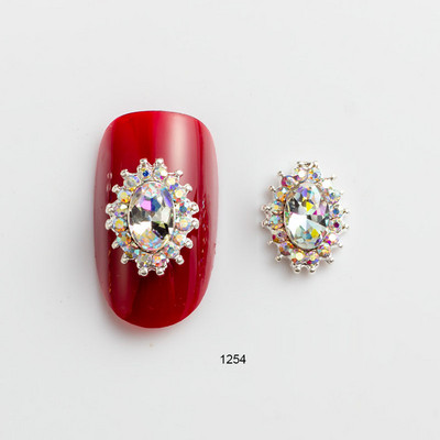 Új 10db/tétel 3D vaku gyémánt Nail art Dekoráció luxus köröm strassz Kiegészítők felső szintű kristály Manikűr varázslatok