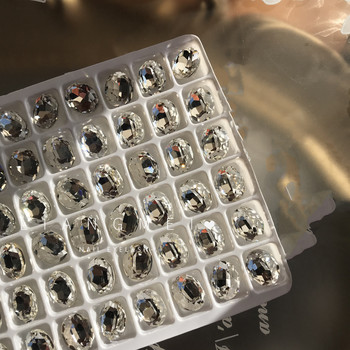 8*10 mm прозрачни/AB/шампанско овални кристали Кристално стъкло Очарователни аксесоари за скъпоценни камъни 20 бр. 3D заострени нокти с диаманти h&*&