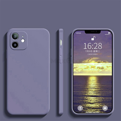 Luksuslik originaalne kandiline vedel silikoonümbris iPhone 12 13 14 11 Pro Max Mini X XR XS Max 7 8 Plus SE 2 põrutuskindla pehme kattega