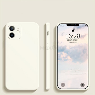 Luksuslik originaalne kandiline vedel silikoonümbris iPhone 12 13 14 11 Pro Max Mini X XR XS Max 7 8 Plus SE 2 põrutuskindla pehme kattega
