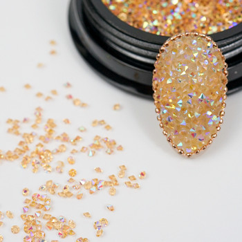 Pixie Crystal Nails Stone 1,2 mm Nail Art Rhinestone Мини стъклени микрокристали 3D части Преса върху ноктите Декорация Диаманти