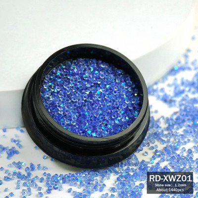 Pixie Crystal Nails Stone 1.2mm Nail Art Strass Mini Sticlă Micro Cristale 3D Piese Apăsați pe unghii Decorare Diamante