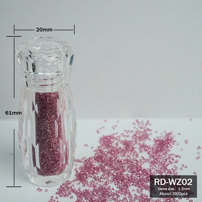 Pixie Crystal Nails Stone 1.2mm Nail Art Strass Mini Sticlă Micro Cristale 3D Piese Apăsați pe unghii Decorare Diamante