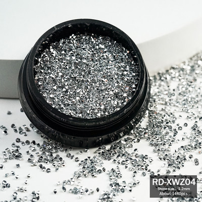 Pixie Crystal Nails Stone 1.2mm Nail Art Strass Mini Sticlă Micro Cristale 3D Piese Apăsați pe unghii Decorare Diamante