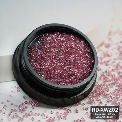 Pixie Crystal Nails Stone 1.2mm Nail Art Strass Mini Sticlă Micro Cristale 3D Piese Apăsați pe unghii Decorare Diamante