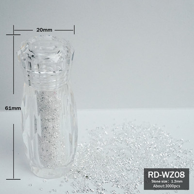 Pixie Crystal Nails Stone 1.2mm Nail Art Strass Mini Sticlă Micro Cristale 3D Piese Apăsați pe unghii Decorare Diamante