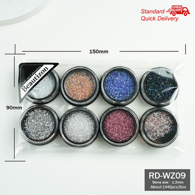 Pixie Crystal Nails Stone 1.2mm Nail Art Strass Mini Sticlă Micro Cristale 3D Piese Apăsați pe unghii Decorare Diamante