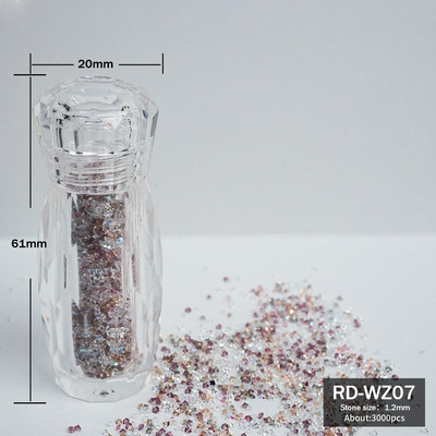 Pixie Crystal Nails Stone 1.2mm Nail Art Strass Mini Sticlă Micro Cristale 3D Piese Apăsați pe unghii Decorare Diamante