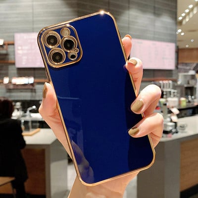 Luksuslik plating kandiline silikoonümbris iPhone 13 12 Mini Pro XS Max X XR 7 8 Plus SE 2020 pehme õhuke läikiv TPU põrutuskindel kate