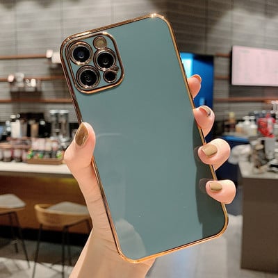 Luksuslik plating kandiline silikoonümbris iPhone 13 12 Mini Pro XS Max X XR 7 8 Plus SE 2020 pehme õhuke läikiv TPU põrutuskindel kate