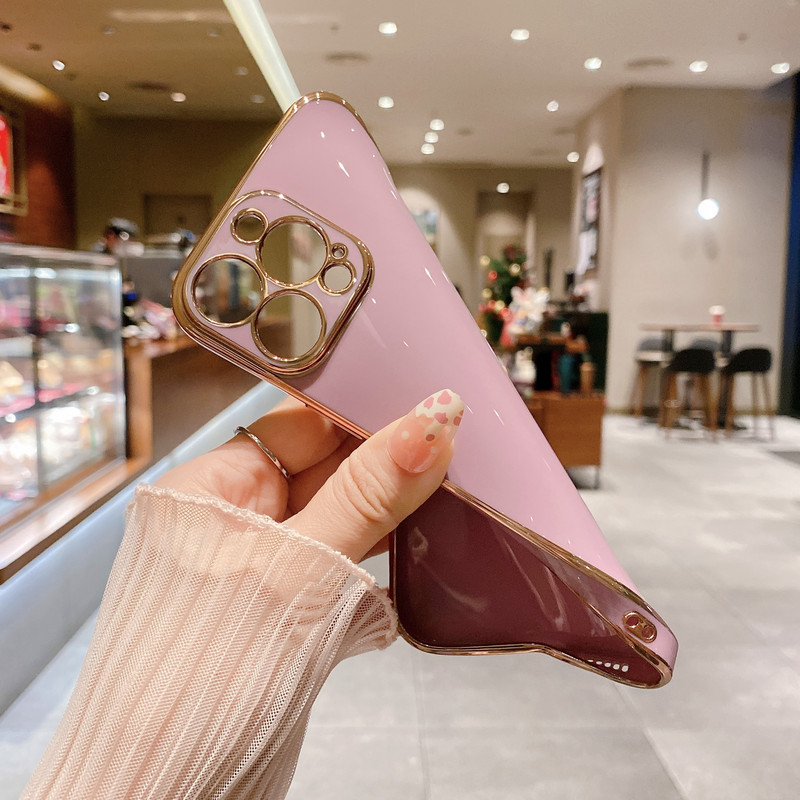 Luksuslik plating kandiline silikoonümbris iPhone 13 12 Mini Pro XS Max X XR 7 8 Plus SE 2020 pehme õhuke läikiv TPU põrutuskindel kate