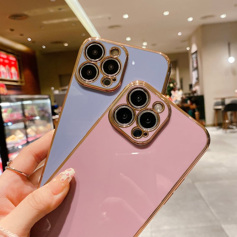 Luksuslik plating kandiline silikoonümbris iPhone 13 12 Mini Pro XS Max X XR 7 8 Plus SE 2020 pehme õhuke läikiv TPU põrutuskindel kate