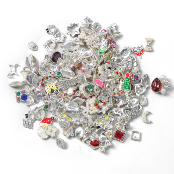 50 τμχ Nail Art Alloy 3D Charms Μαζικά τυχαία σχέδια Luxury Nail Chrms Alloy Crystal Jewelry For DIY Nail Art Charms 1*