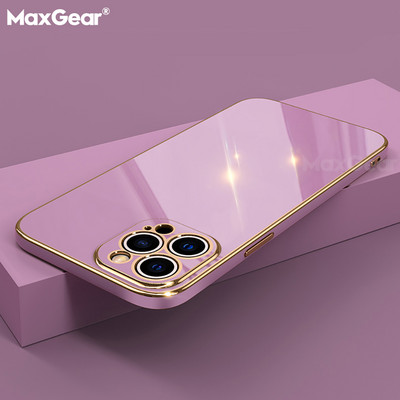 Луксозен мек силиконов калъф с квадратна рамка за iPhone 12 11 Pro Max Mini iPhone X XS XR SE 2020 7 8 Plus Candy Cover Coque