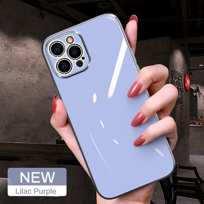 Luksuslik pehme silikoonkattega ruudukujuline ümbris iPhone 12 11 Pro Max Mini iPhone X XS XR SE 2020 7 8 Plus Candy Coque jaoks