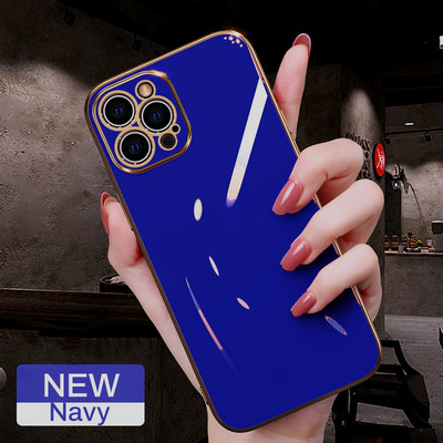 Luksuslik pehme silikoonkattega ruudukujuline ümbris iPhone 12 11 Pro Max Mini iPhone X XS XR SE 2020 7 8 Plus Candy Coque jaoks