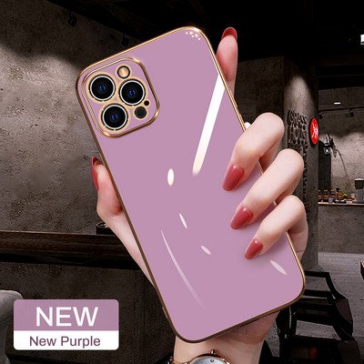Luksuslik pehme silikoonkattega ruudukujuline ümbris iPhone 12 11 Pro Max Mini iPhone X XS XR SE 2020 7 8 Plus Candy Coque jaoks