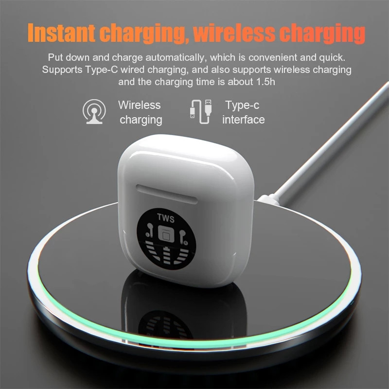 Ακουστικά Bluetooth 5.0 True Wireless Earbuds with Charging Box Αδιάβροχα Mini ακουστικά ελέγχου έντασης για αθλητικά TWS P80