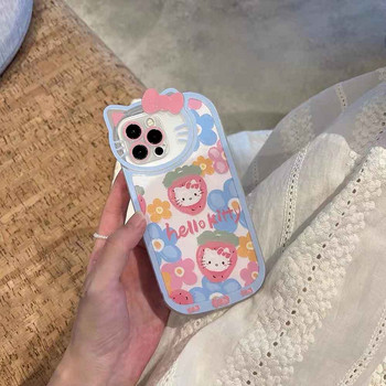 Прозрачен калъф Sanrio Hello Kitty за iPhone 14 13 11 12 Pro Max Mini XS XR 7 8 Plus SE2020 Карикатура Сладко меко противоударно покритие