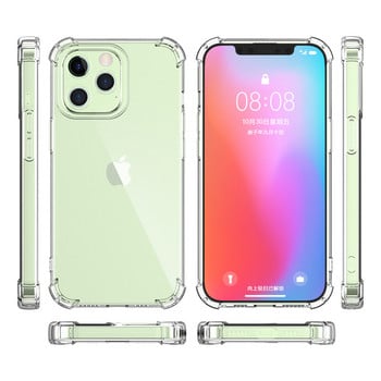 Въздушна възглавница Мек TPU прозрачен калъф за Iphone 14 13 Pro Max 14 plus 12 11 13 Mini XS X XR 7 8 Plus 13pro противоплъзгащо противоударно покритие