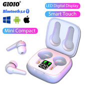 J6 TWS juhtmevabad kõrvaklapid muusika peakomplekt 9D stereo ruumilise heli digitaalne ekraan Huawei Iphone Auriculares Bluetooth Xiaomi jaoks