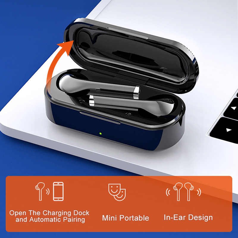 TW12 TWS belaidės ausinės Bluetooth 5.0 muzikinės ausinės žaidimų ausinės, skirtos iPhone Oppo Samsung Huawei Xiaomi sportinės ausinės