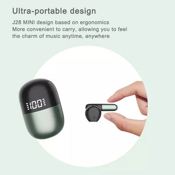 J28 Ασύρματα ακουστικά Bluetooth Ακουστικά αφής Ακουστικά Αθλητικά ακουστικά για Huawei Iphone OPPO Xiaomi TWS Ακουστικά μουσικής