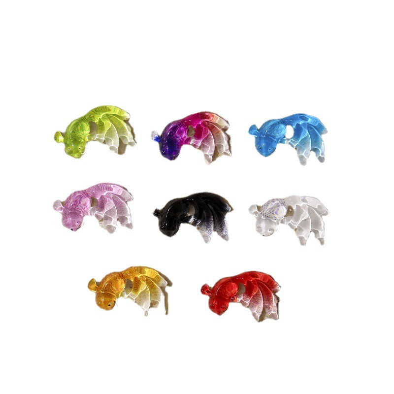 50 db színes halköröm 3D varázslatok Aranyos zselés halgyanta drágakövek manikűr dekorációhoz körömdíszítés tömeges varázsi kellékek