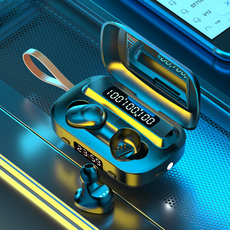 Bezdrôtové slúchadlá M13 TWS Športové slúchadlá do uší Vodotesné LED displej Hudobné slúchadlá pre Huawei Iphone Oppo Xiaomi Bluetooth slúchadlá