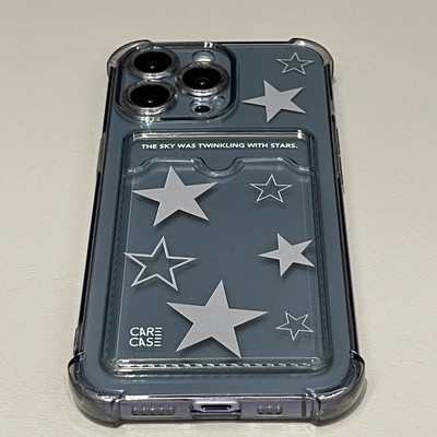 Korejska INS prozirna zvjezdana telefonska torbica može staviti fotografije za iPhone 13 14 11 12 Pro XS Max X XR punk modna mekana torbica otporna na udarce