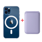 Magsafe`i ümbrisele iPhone 13 12 Mini 11 14 Pro Max 14 Plus XS XR X Macsafe magnetilise nahast rahakoti kaardihoidja jaoks läbipaistev kate