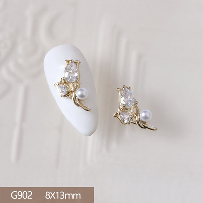 10db 3D Butterfly Love Virág Ötvözet Nail Art Circon Pearl Crystal Fém Manikűr Köröm Kiegészítők Kellékek Dekorációk Bűbáj
