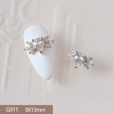 10db 3D Butterfly Love Virág Ötvözet Nail Art Circon Pearl Crystal Fém Manikűr Köröm Kiegészítők Kellékek Dekorációk Bűbáj