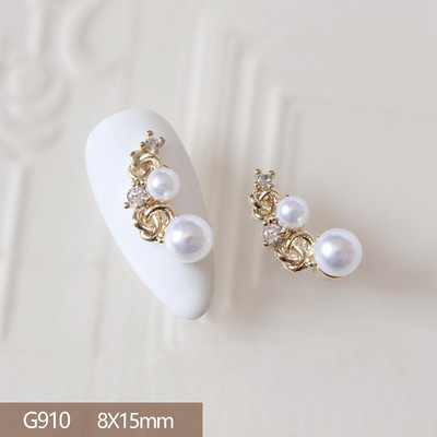 10db 3D Butterfly Love Virág Ötvözet Nail Art Circon Pearl Crystal Fém Manikűr Köröm Kiegészítők Kellékek Dekorációk Bűbáj