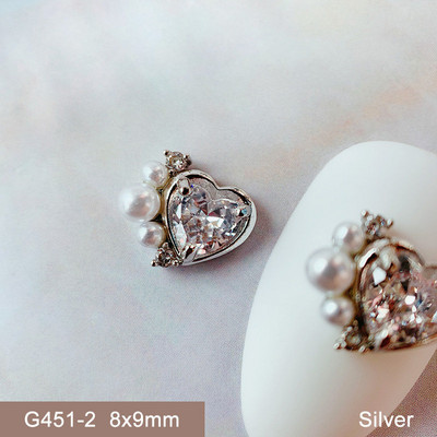 10db 3D Butterfly Love Virág Ötvözet Nail Art Circon Pearl Crystal Fém Manikűr Köröm Kiegészítők Kellékek Dekorációk Bűbáj