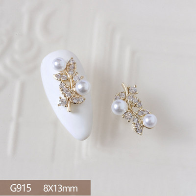 10db 3D Butterfly Love Virág Ötvözet Nail Art Circon Pearl Crystal Fém Manikűr Köröm Kiegészítők Kellékek Dekorációk Bűbáj