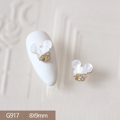 10db 3D Butterfly Love Virág Ötvözet Nail Art Circon Pearl Crystal Fém Manikűr Köröm Kiegészítők Kellékek Dekorációk Bűbáj