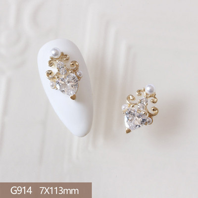 10db 3D Butterfly Love Virág Ötvözet Nail Art Circon Pearl Crystal Fém Manikűr Köröm Kiegészítők Kellékek Dekorációk Bűbáj