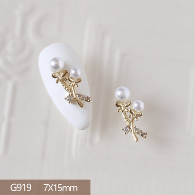 10db 3D Butterfly Love Virág Ötvözet Nail Art Circon Pearl Crystal Fém Manikűr Köröm Kiegészítők Kellékek Dekorációk Bűbáj